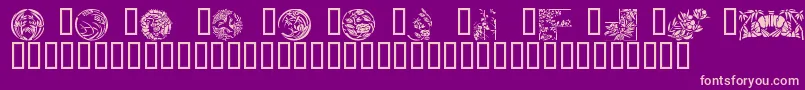 Japanese Designs Font – Pink Fonts on Purple Background