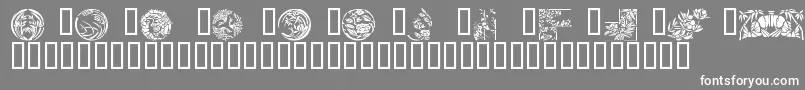 Japanese Designs Font – White Fonts on Gray Background