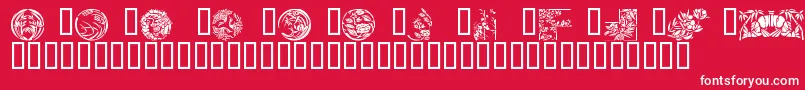 フォントJapanese Designs – 赤い背景に白い文字