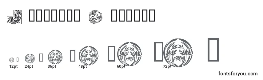 Размеры шрифта Japanese Designs
