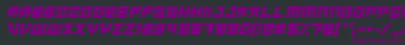 Japanese Robot Italic Font – Purple Fonts on Black Background