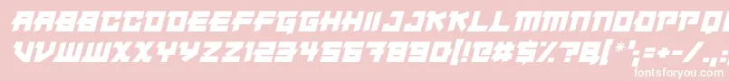 Japanese Robot Italic Font – White Fonts on Pink Background