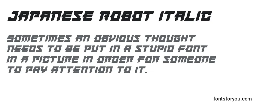 Japanese Robot Italic フォントのレビュー