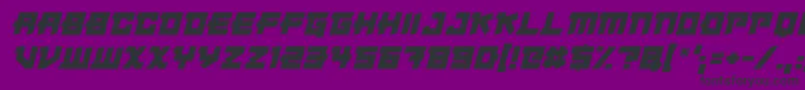 Fonte Japanese Robot Italic – fontes pretas em um fundo violeta