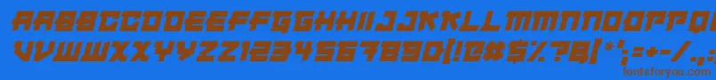 En savoir plus sur la police Japanese Robot Italic Police Japanese Robot Italic – polices brunes sur fond bleu