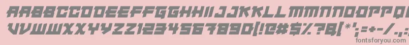 fuente Japanese Robot Italic – Fuentes Grises Sobre Fondo Rosa