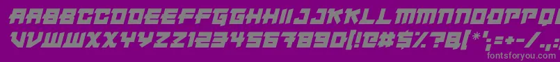Czcionka Japanese Robot Italic – szare czcionki na fioletowym tle
