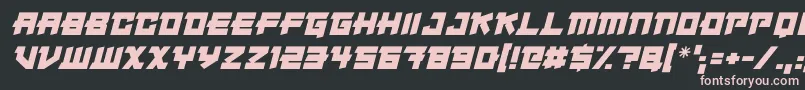 fuente Japanese Robot Italic – Fuentes Rosadas Sobre Fondo Negro