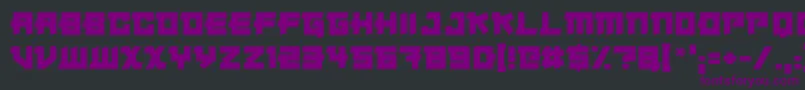 Japanese Robot Font – Purple Fonts on Black Background