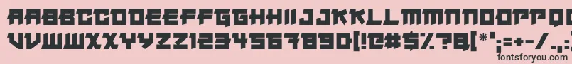 Japanese Robot Font – Black Fonts on Pink Background