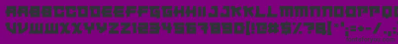 Шрифт Japanese Robot – чёрные шрифты на фиолетовом фоне