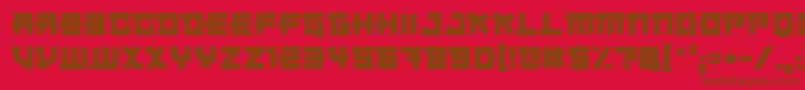 Шрифт Japanese Robot – коричневые шрифты на красном фоне