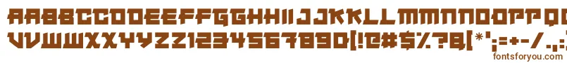 Шрифт Japanese Robot – коричневые шрифты