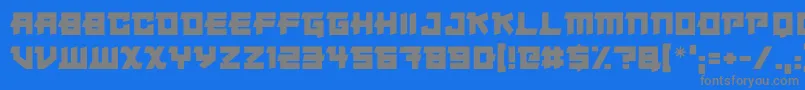Japanese Robot Font – Gray Fonts on Blue Background