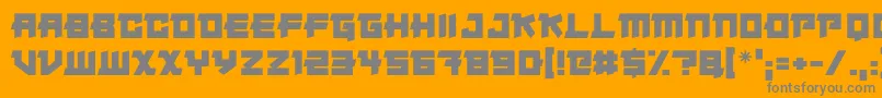 Japanese Robot Font – Gray Fonts on Orange Background
