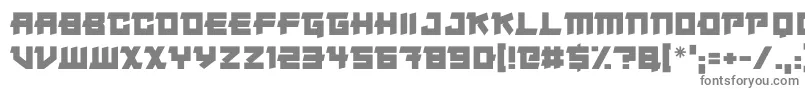 Japanese Robot Font – Gray Fonts on White Background