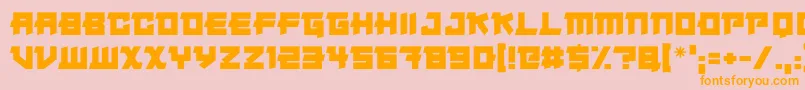 Шрифт Japanese Robot – оранжевые шрифты на розовом фоне