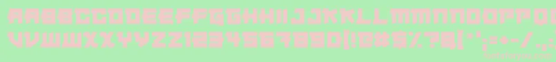 Japanese Robot Font – Pink Fonts on Green Background