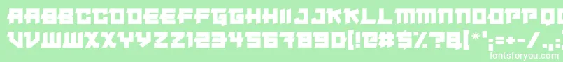 Japanese Robot Font – White Fonts on Green Background