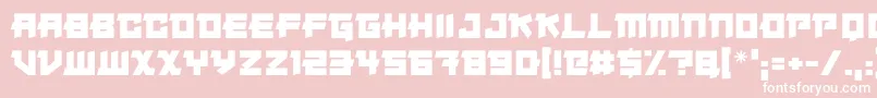 Japanese Robot Font – White Fonts on Pink Background