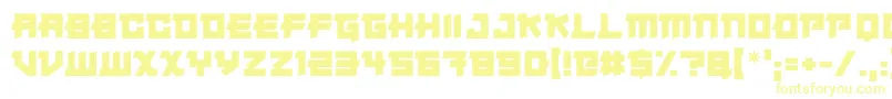 Japanese Robot-Schriftart – Gelbe Schriften