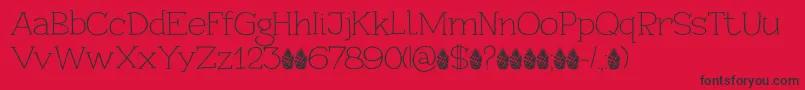 PineappleDaydreamDemo Font – Black Fonts on Red Background