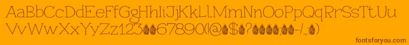 PineappleDaydreamDemo Font – Brown Fonts on Orange Background