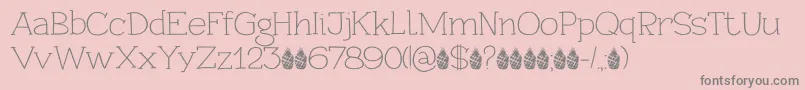 PineappleDaydreamDemo-Schriftart – Graue Schriften auf rosa Hintergrund