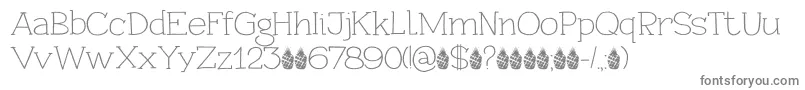 PineappleDaydreamDemo-fontti – harmaat kirjasimet valkoisella taustalla
