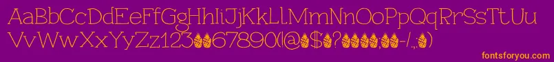 PineappleDaydreamDemo Font – Orange Fonts on Purple Background