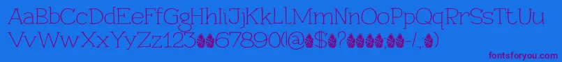 PineappleDaydreamDemo Font – Purple Fonts on Blue Background