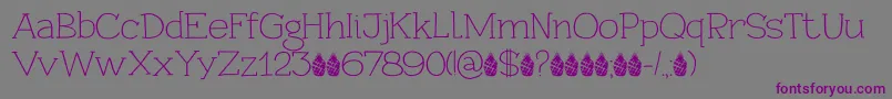 フォントPineappleDaydreamDemo – 紫色のフォント、灰色の背景