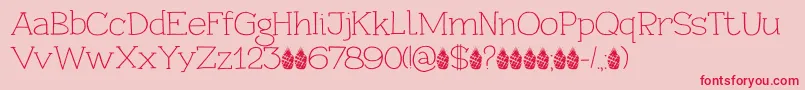 PineappleDaydreamDemo Font – Red Fonts on Pink Background