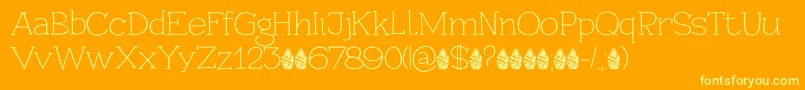 Lisätietoja PineappleDaydreamDemo-fontista PineappleDaydreamDemo-fontti – keltaiset fontit oranssilla taustalla