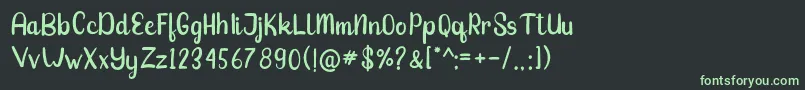フォントjasmine – 黒い背景に緑の文字