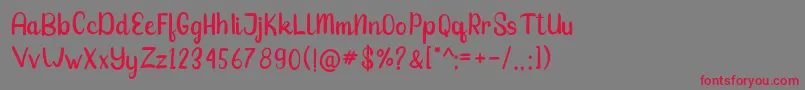 jasmine Font – Red Fonts on Gray Background