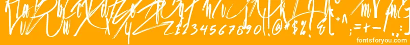 Jason Statan Font – White Fonts on Orange Background