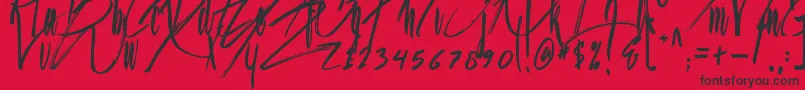 Jason Statan Font – Black Fonts on Red Background