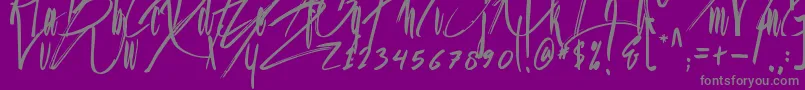 Jason Statan-Schriftart – Graue Schriften auf violettem Hintergrund