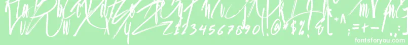 Jason Statan Font – White Fonts on Green Background