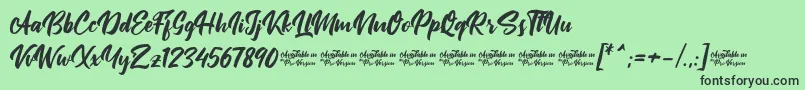 Jatayu Font – Black Fonts on Green Background