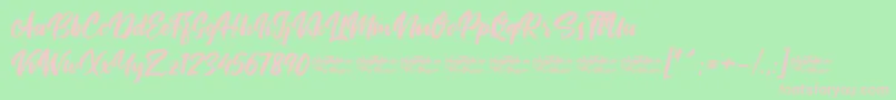 Jatayu Font – Pink Fonts on Green Background