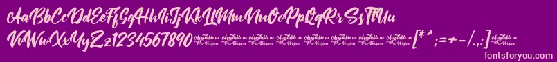 Jatayu Font – Pink Fonts on Purple Background
