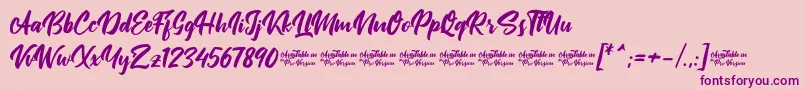 Jatayu Font – Purple Fonts on Pink Background