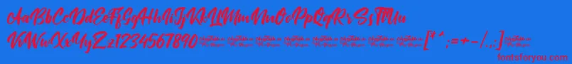 Jatayu Font – Red Fonts on Blue Background