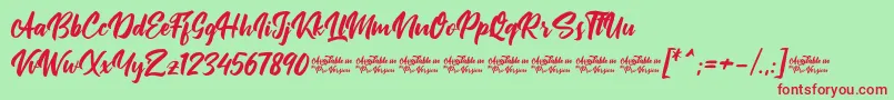 Jatayu Font – Red Fonts on Green Background