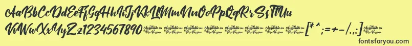 Jatayuフォントについての詳細 フォントJatayu – 黒い文字の黄色い背景