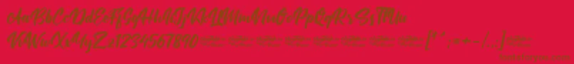 Jatayu Font – Brown Fonts on Red Background