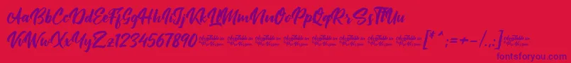 Jatayu Font – Purple Fonts on Red Background
