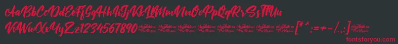 Jatayu Font – Red Fonts on Black Background